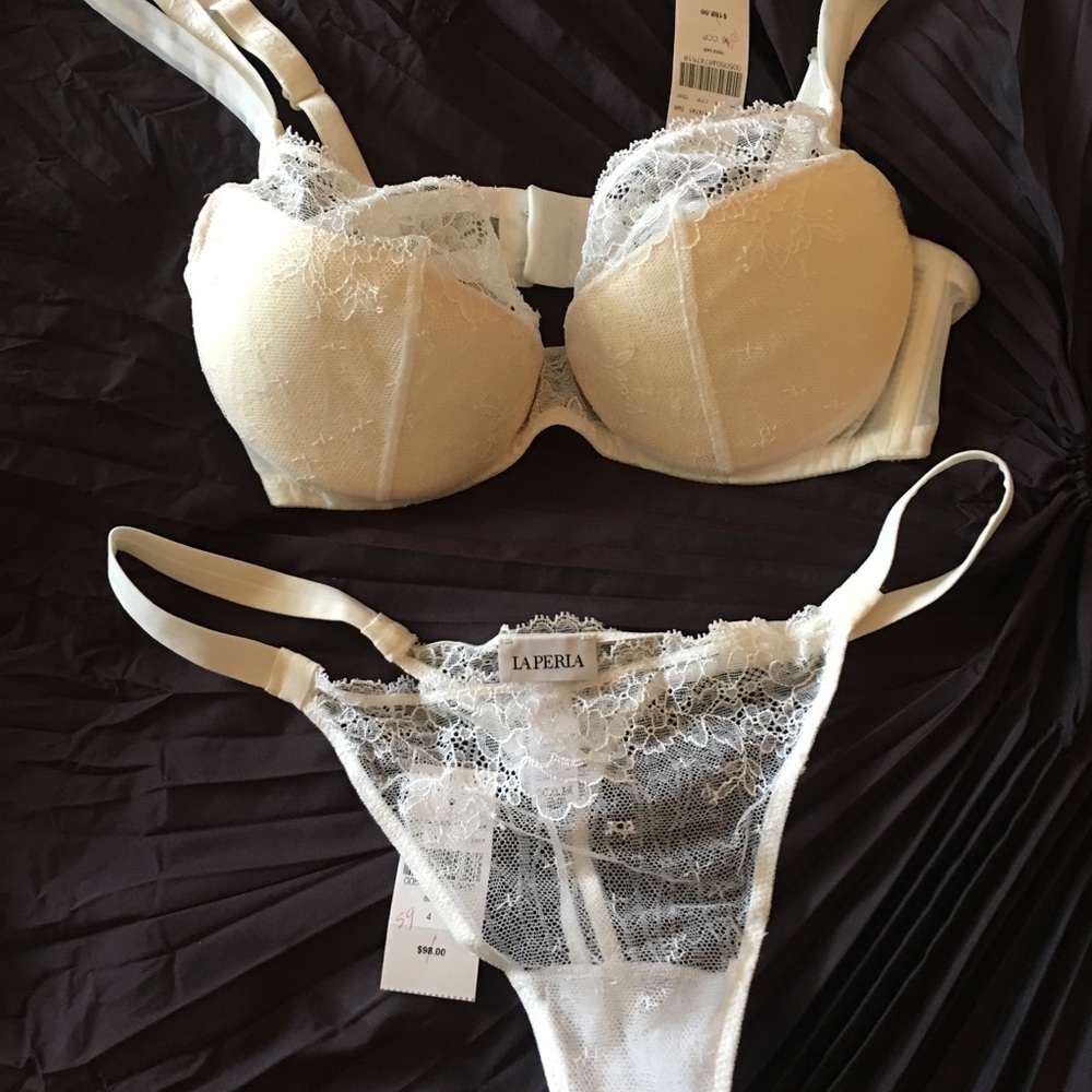 La Perla Matching 36C Bra Size 4 Thong
